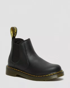 School Styles|Junior / 5-7 Years>Dr. Martens Junior 2976 Softy T Leather Chelsea Boots Black — Softy T