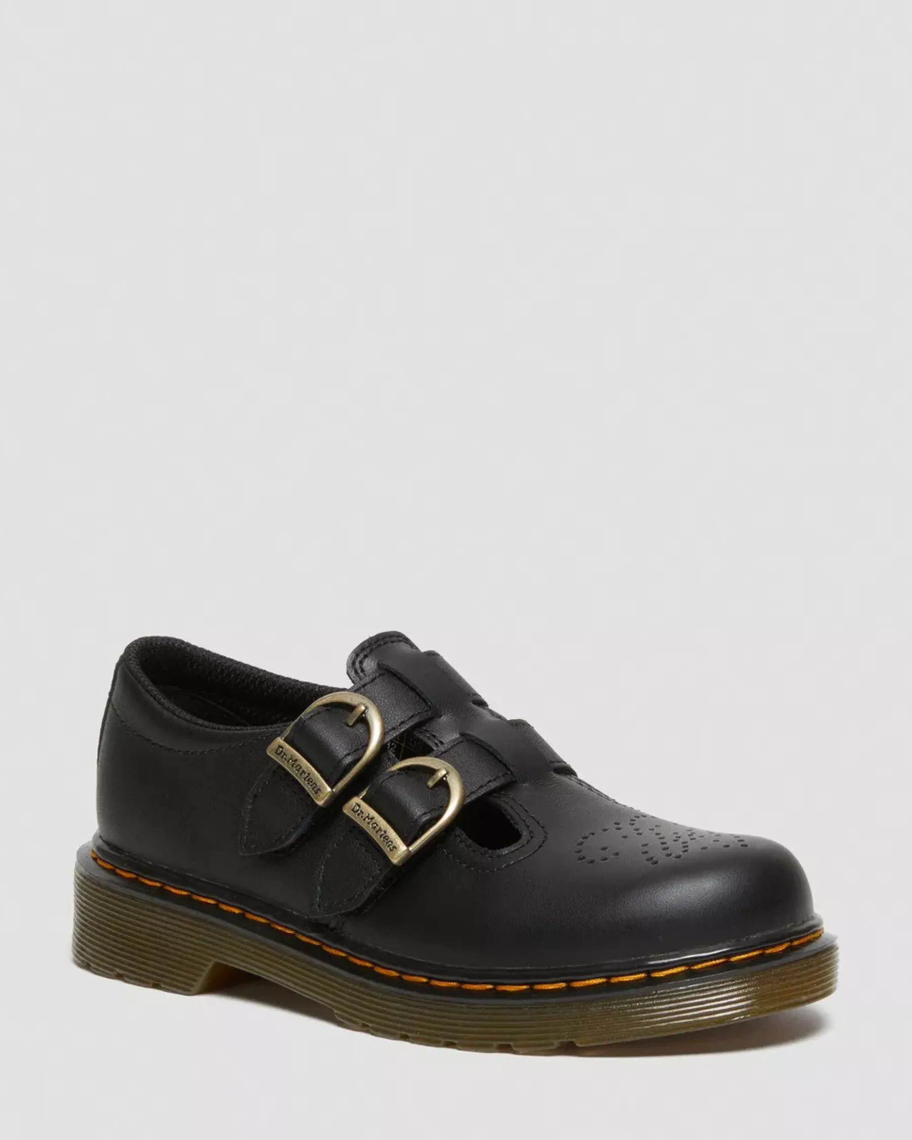 School Styles|Junior / 5-7 Years>Dr. Martens Junior 8065 Softy T Leather Mary Jane Shoes Black — Softy T