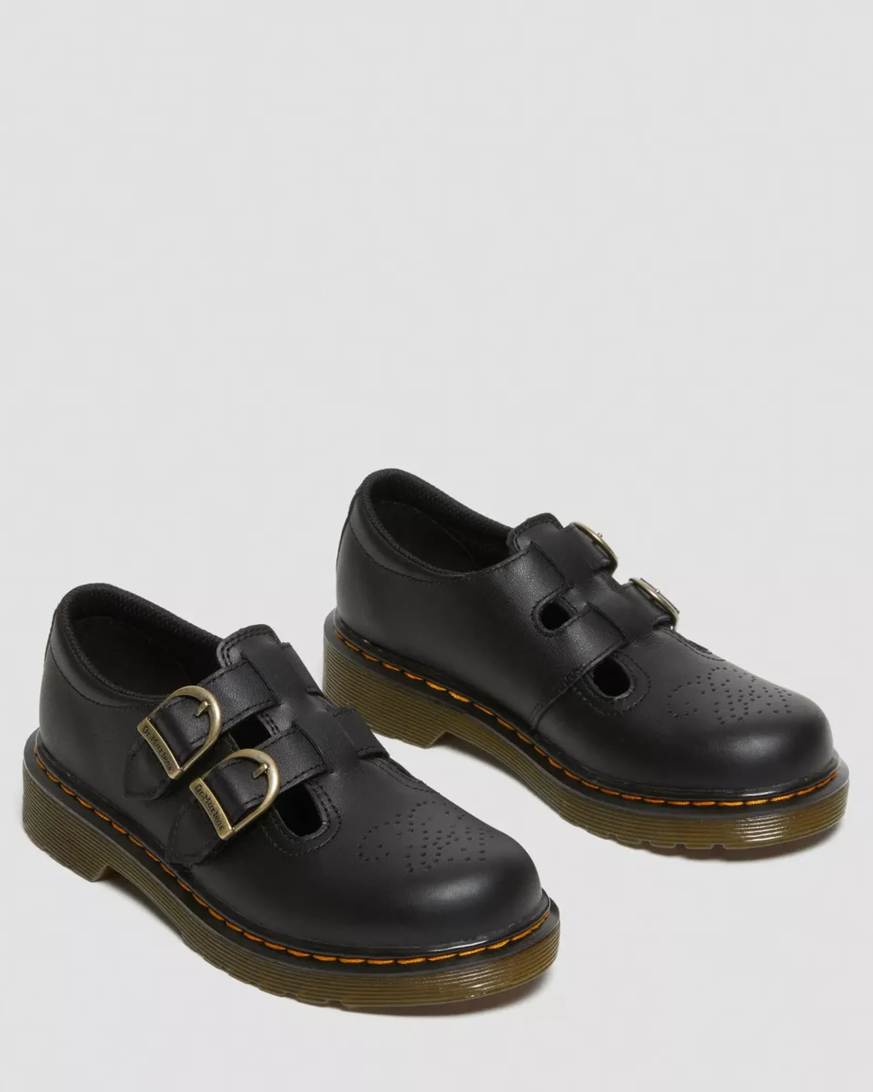 School Styles|Junior / 5-7 Years>Dr. Martens Junior 8065 Softy T Leather Mary Jane Shoes Black — Softy T