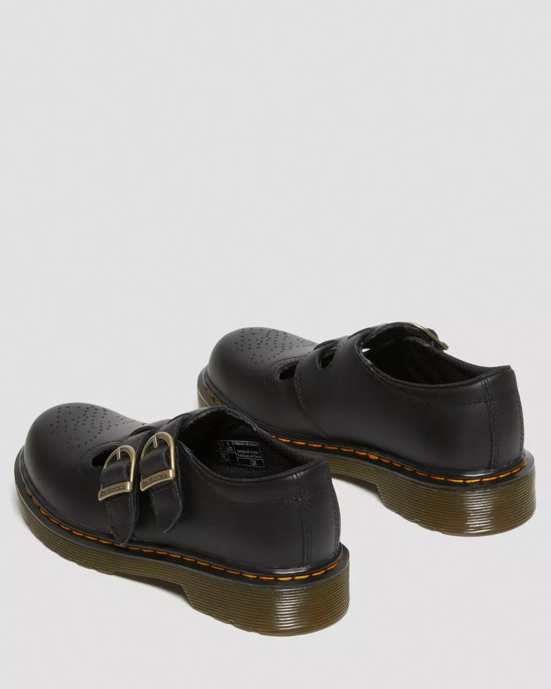 School Styles|Junior / 5-7 Years>Dr. Martens Junior 8065 Softy T Leather Mary Jane Shoes Black — Softy T