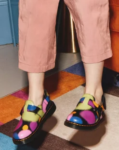 School Styles|Junior / 5-7 Years>Dr. Martens Junior Jorgie Haze Hydro Leather Slingback Mules Black
