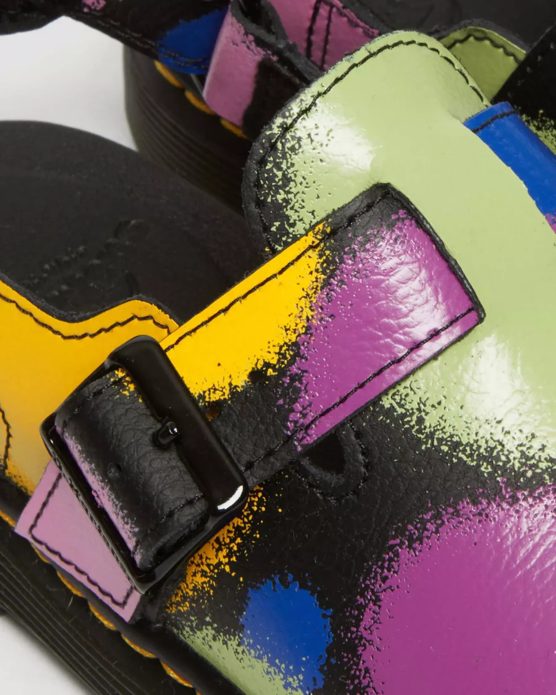 School Styles|Junior / 5-7 Years>Dr. Martens Junior Jorgie Haze Hydro Leather Slingback Mules Black