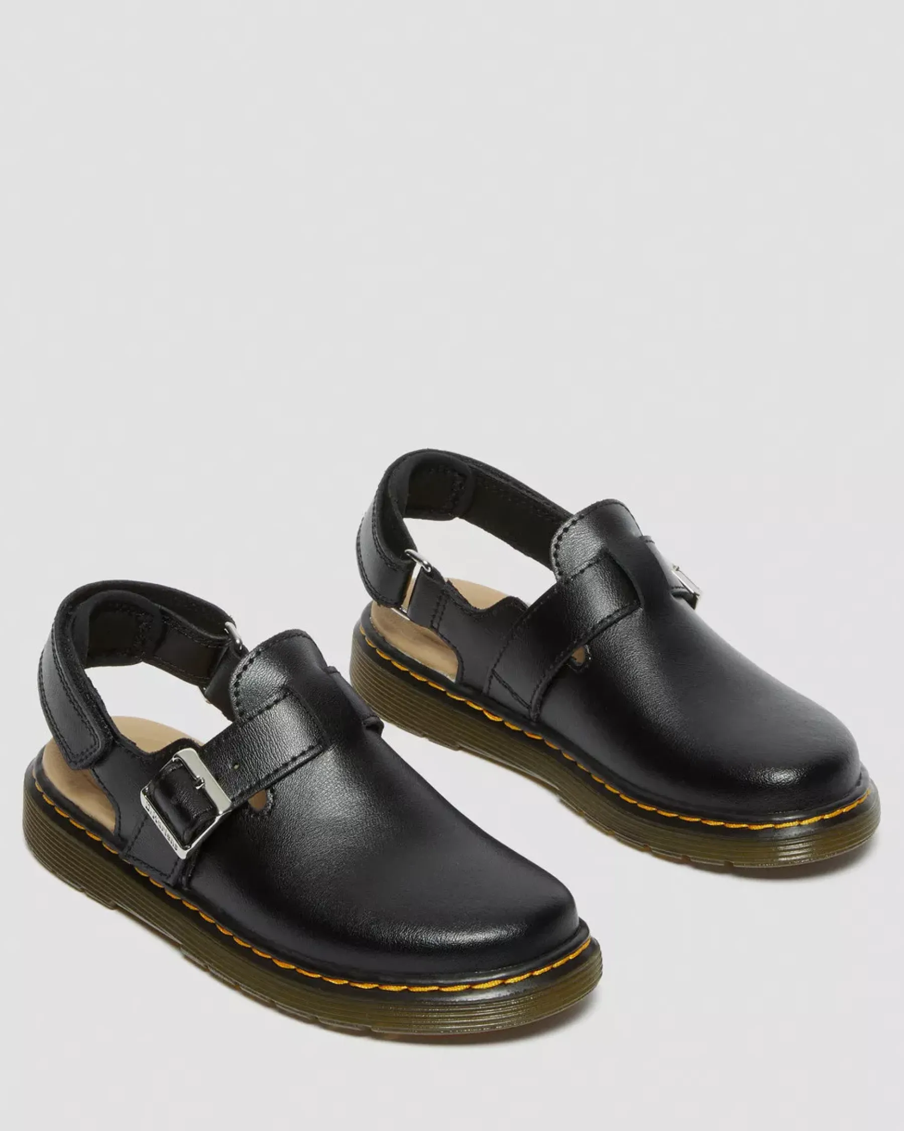 School Styles|Junior / 5-7 Years>Dr. Martens Junior Jorgie Leather Slingback Mules Black — T Lamper