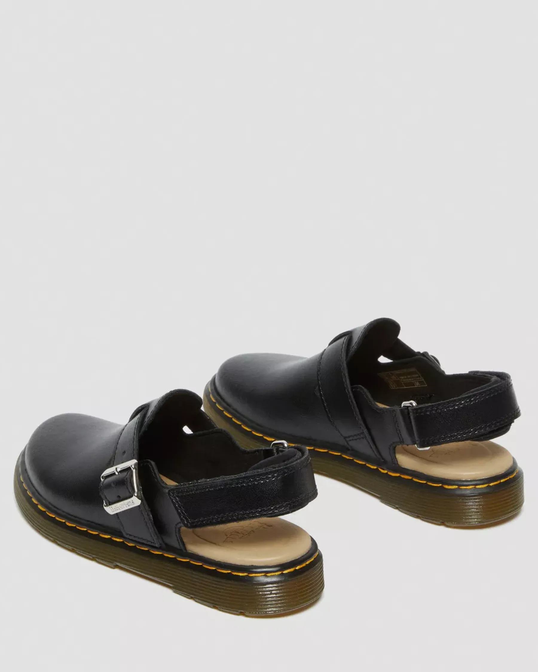 School Styles|Junior / 5-7 Years>Dr. Martens Junior Jorgie Leather Slingback Mules Black — T Lamper