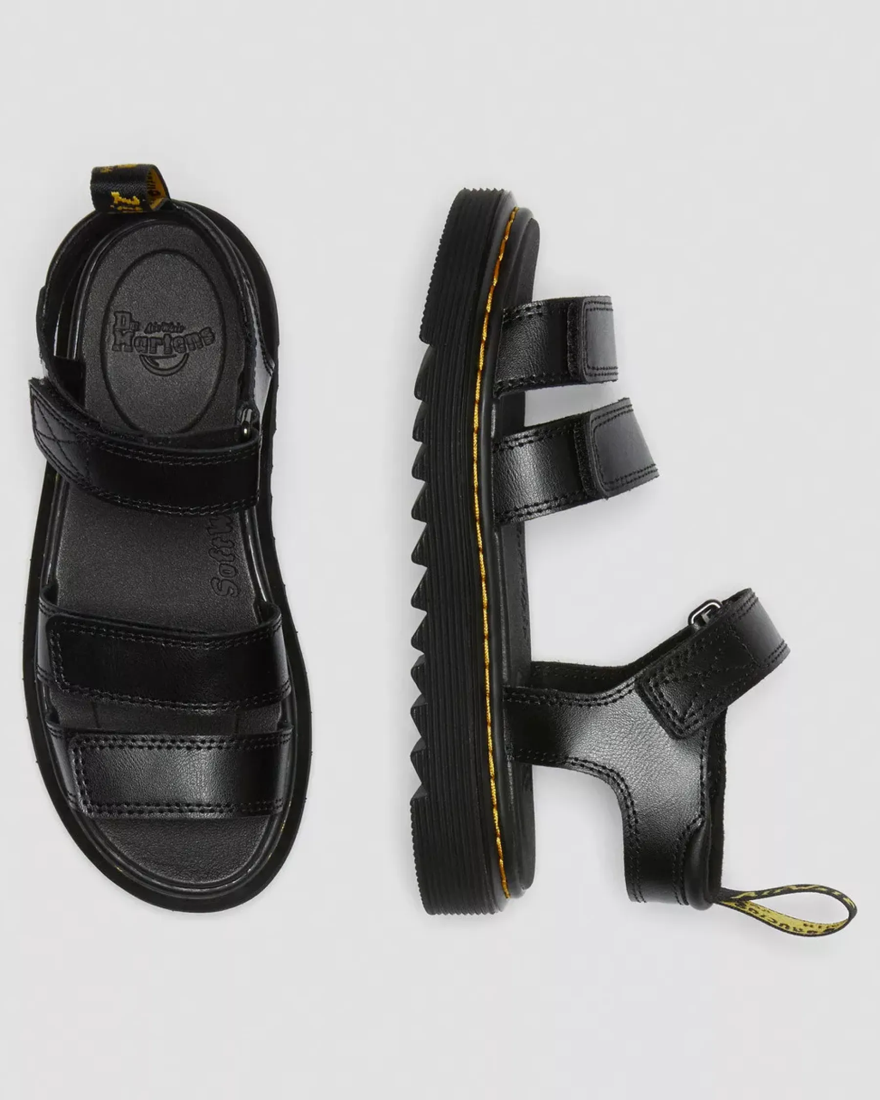 Junior / 5-7 Years|Sandals>Dr. Martens Junior Klaire Leather Strap Sandals Black — T Lamper