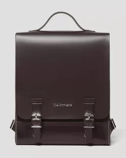 Accessories|Bags>Dr. Martens Leather Box Backpack Burgundy — Kiev