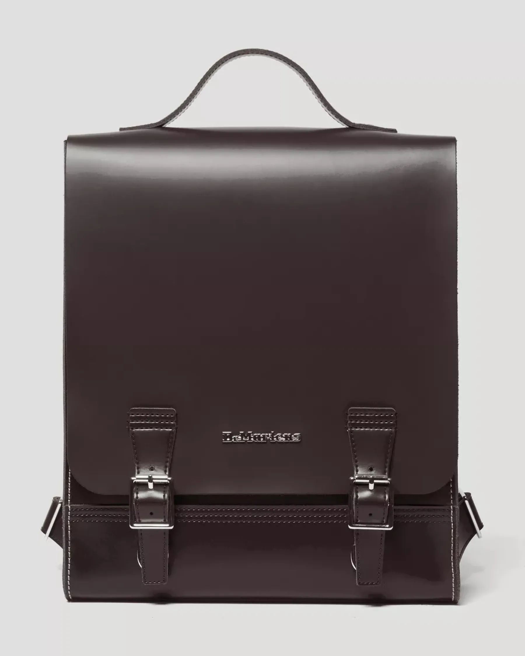 Accessories|Bags>Dr. Martens Leather Box Backpack Burgundy — Kiev