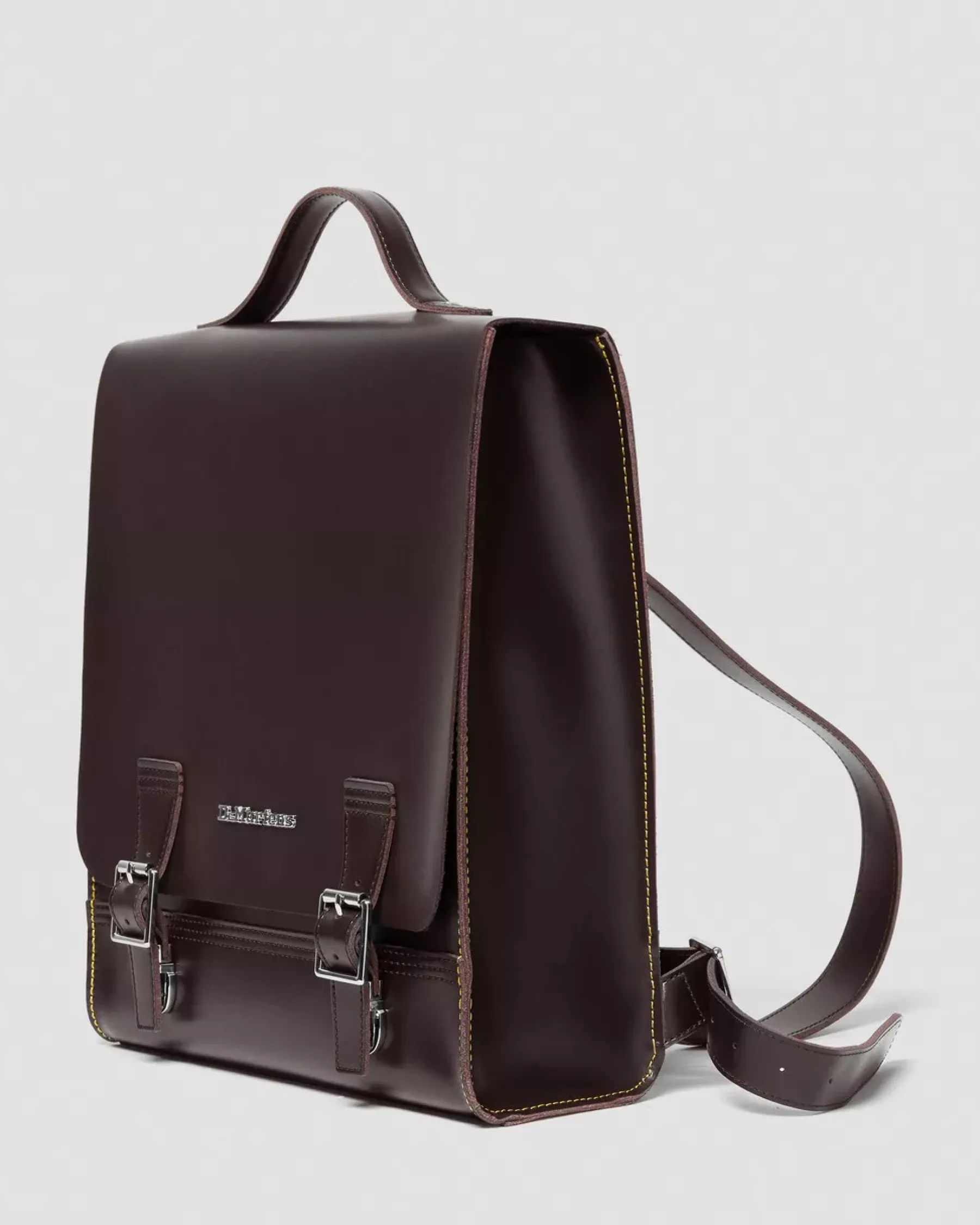 Accessories|Bags>Dr. Martens Leather Box Backpack Burgundy — Kiev