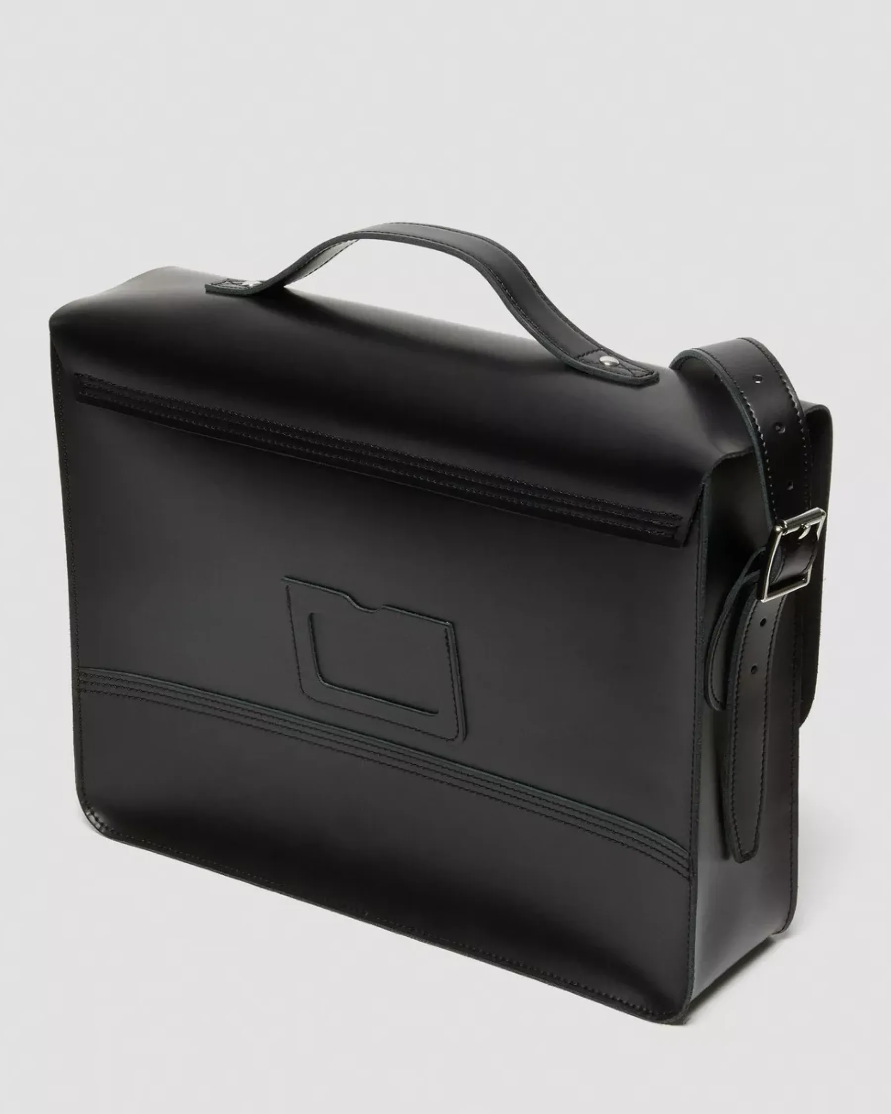 Accessories|Bags>Dr. Martens Leather Box Crossbody Messenger Bag Black — Kiev+ Smooth