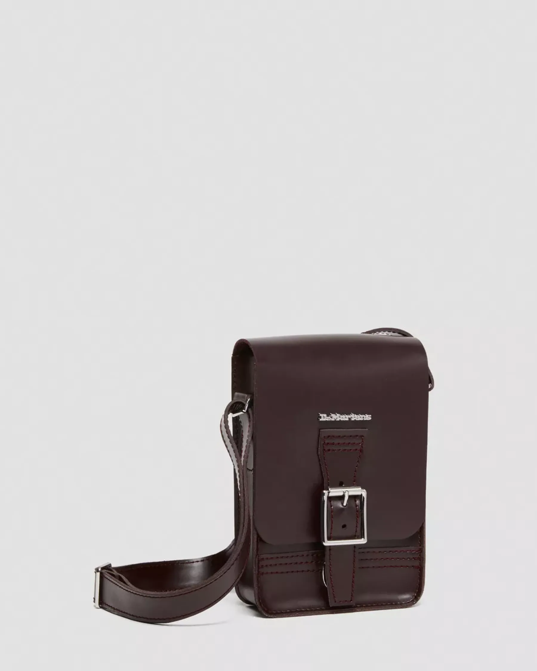 Accessories|Bags>Dr. Martens Leather Vertical Crossbody Bag Burgundy — Kiev & Smooth