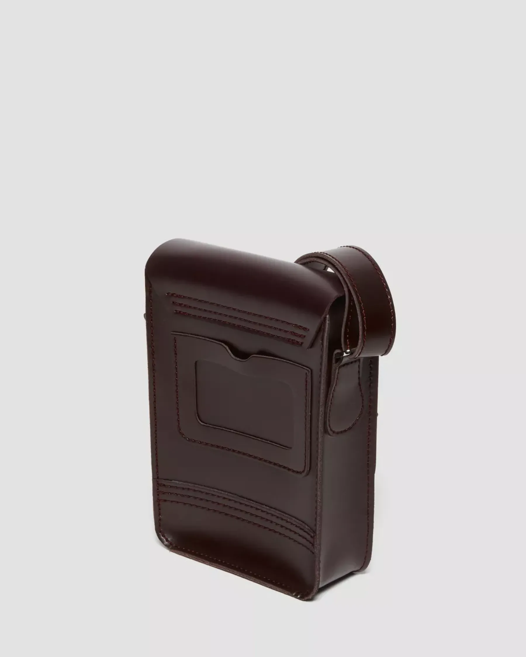 Accessories|Bags>Dr. Martens Leather Vertical Crossbody Bag Burgundy — Kiev & Smooth