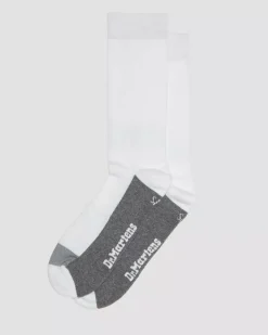 Socks|Accessories>Dr. Martens Lightweight Tech Organic Cotton Socks White — Organic Cotton Blend