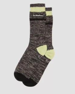 Socks|Accessories>Dr. Martens Marl Organic Socks Charcoal Grey — Cotton Blend