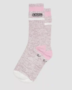 Socks|Accessories>Dr. Martens Marl Organic Socks Pink — Cotton Blend