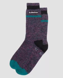 Socks|Accessories>Dr. Martens Marl Organic Socks RICH PURPLE — Cotton Blend