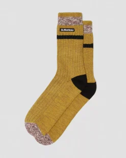 Socks|Accessories>Dr. Martens Marl Organic Socks Yellow — Cotton Blend