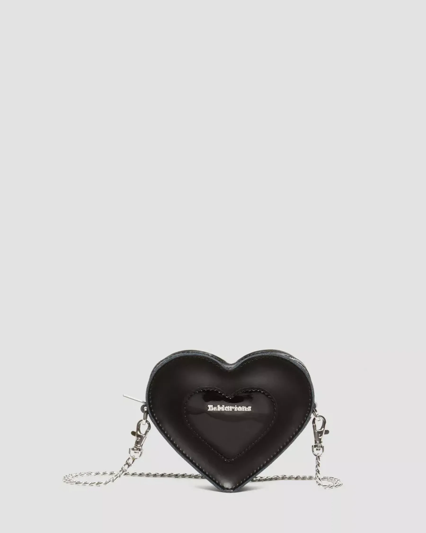 Accessories|Bags>Dr. Martens Mini Heart Shaped Kiev & Patent Leather Bag Black — Kiev+Patent Lamper