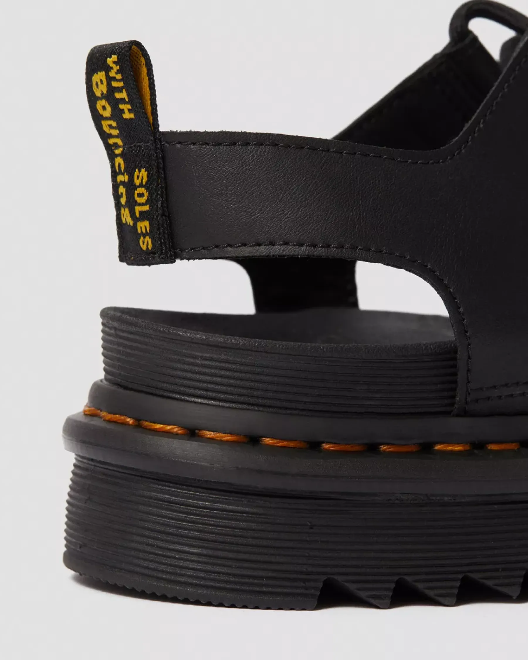 Platform Sandals|Platforms>Dr. Martens Nartilla Women's Leather Gladiator Sandals Black — Hydro Leather