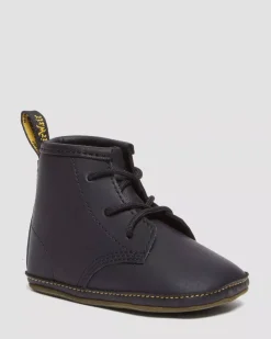 Glitter & Patent Boots|Infant / 0-1 Years>Dr. Martens Newborn 1460 Auburn Leather Booties Black — Mason Pu Split+Mason Nw Synthetic
