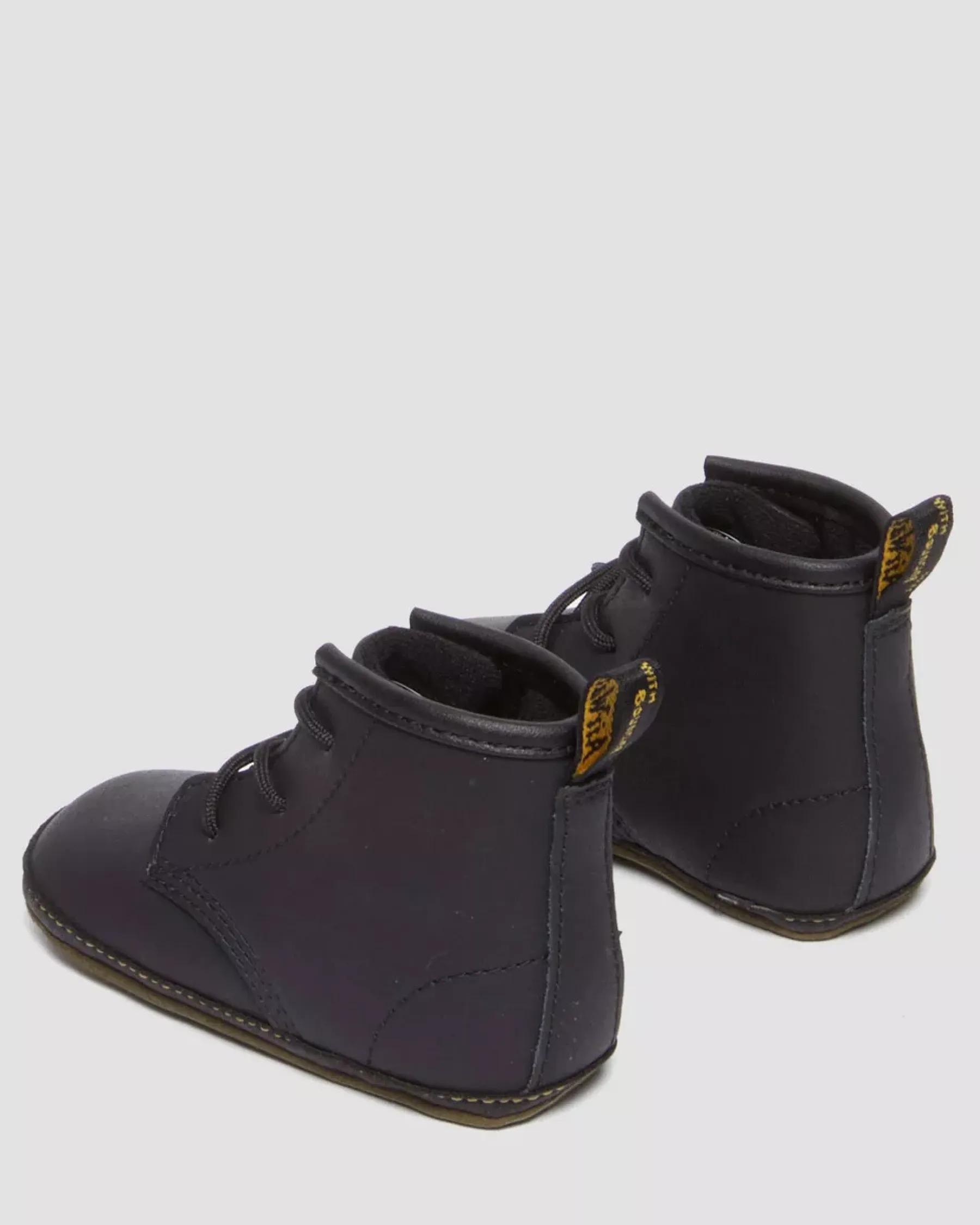 Glitter & Patent Boots|Infant / 0-1 Years>Dr. Martens Newborn 1460 Auburn Leather Booties Black — Mason Pu Split+Mason Nw Synthetic
