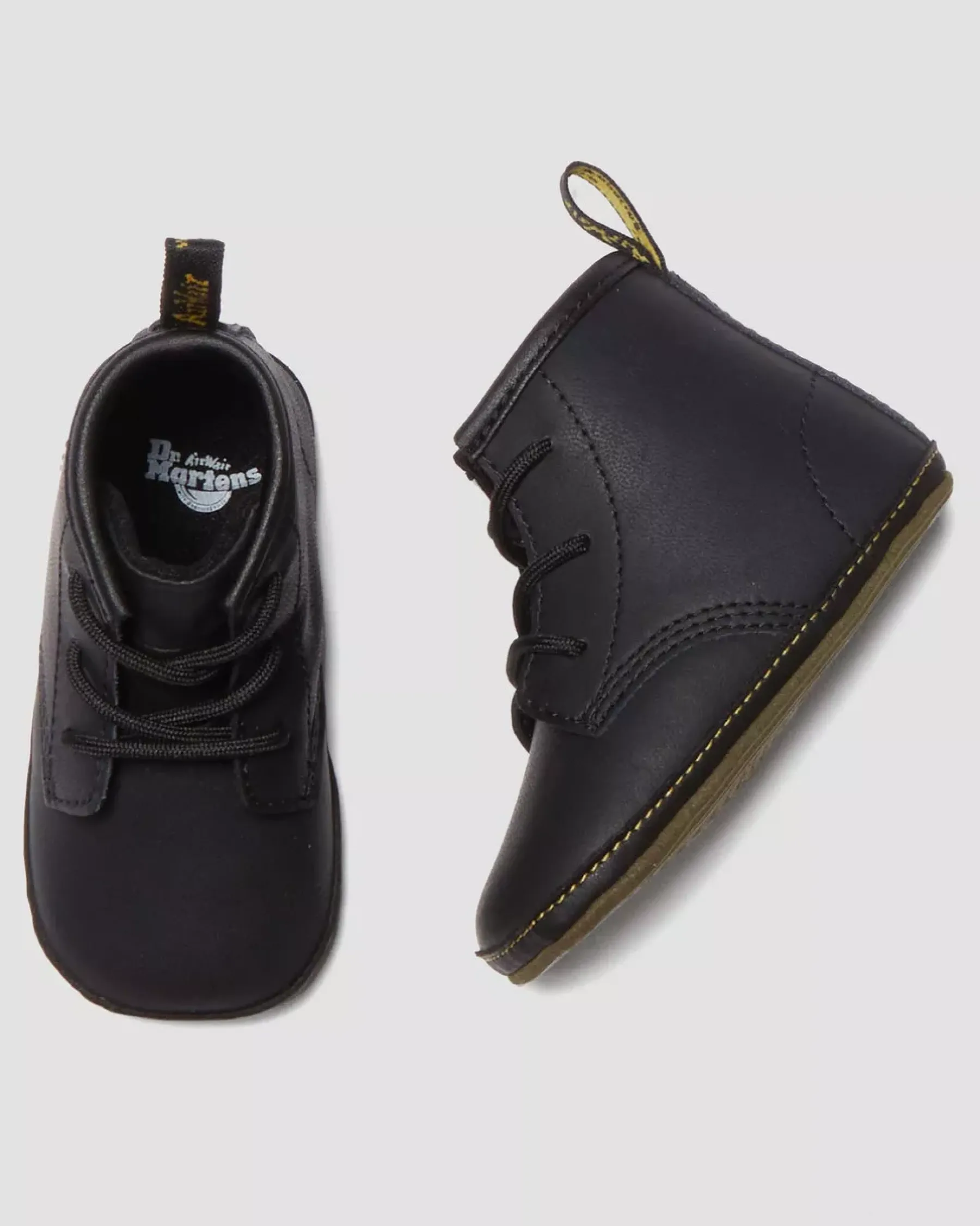 Glitter & Patent Boots|Infant / 0-1 Years>Dr. Martens Newborn 1460 Auburn Leather Booties Black — Mason Pu Split+Mason Nw Synthetic