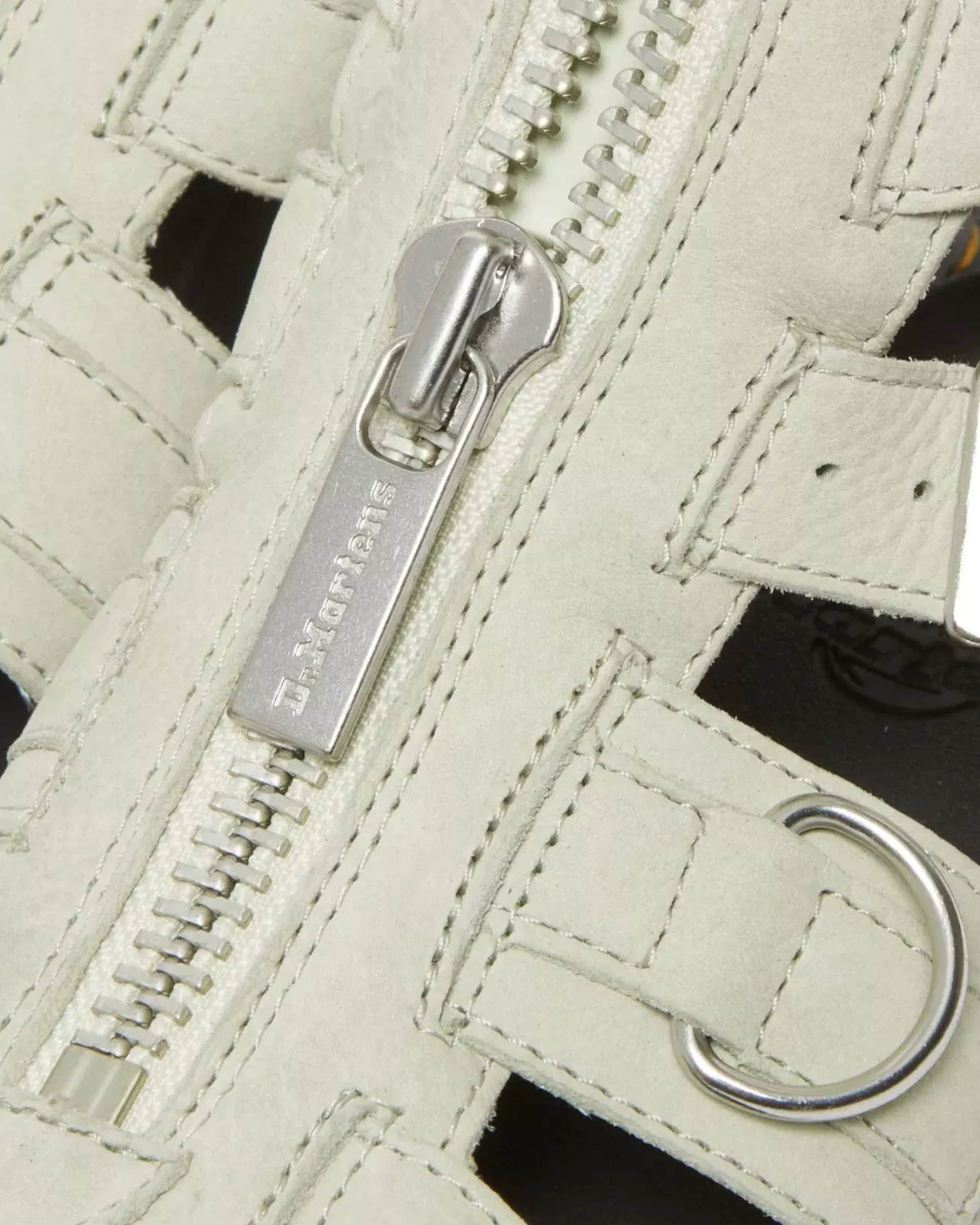 Platform Sandals|Strap Sandals>Dr. Martens Olson Tumbled Nubuck Leather Gladiator Zip Sandals Smoked Mint — Tumbled Nubuck