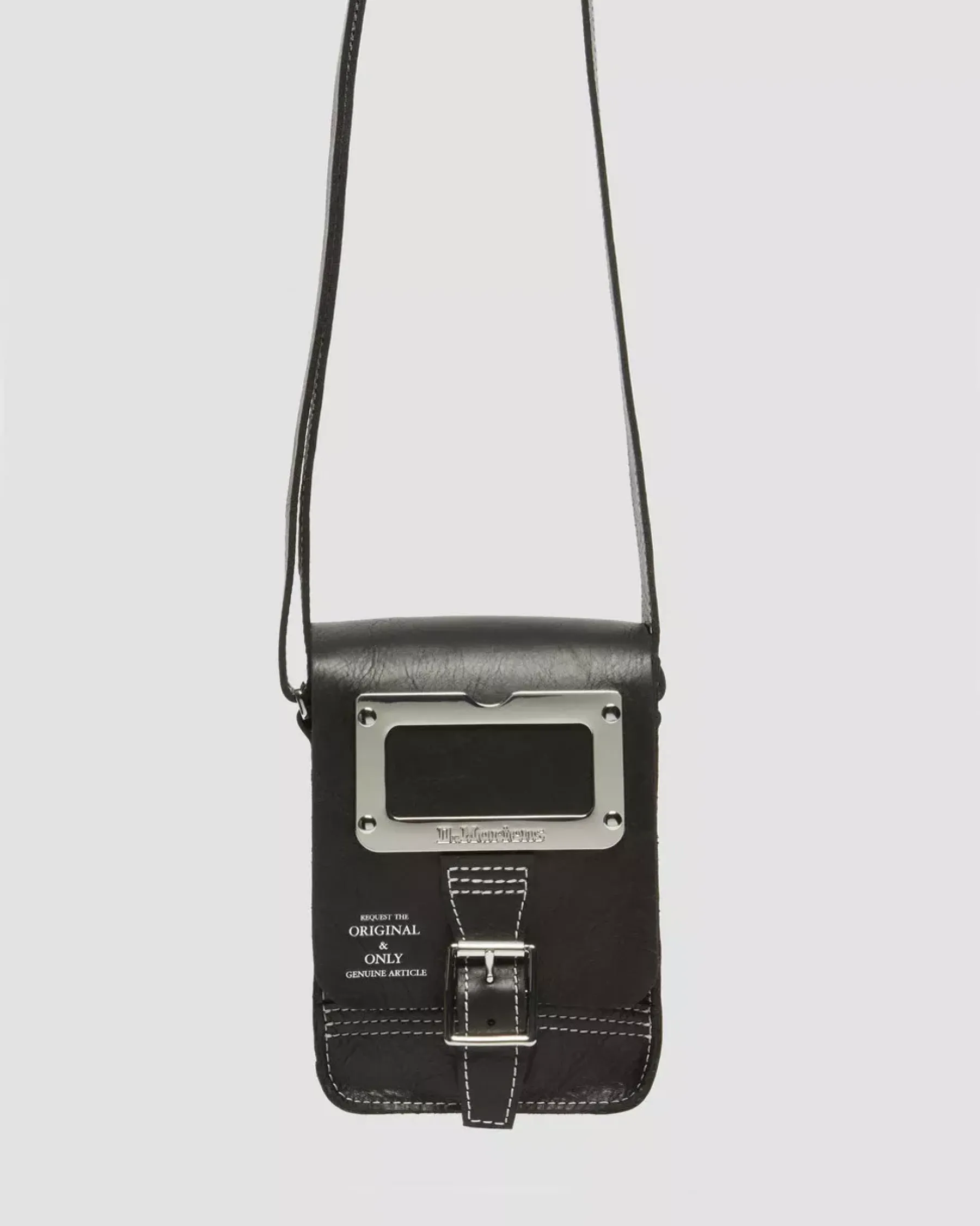 Accessories|Bags>Dr. Martens Overdrive Leather Vertical Crossbody Bag Black — Overdrive