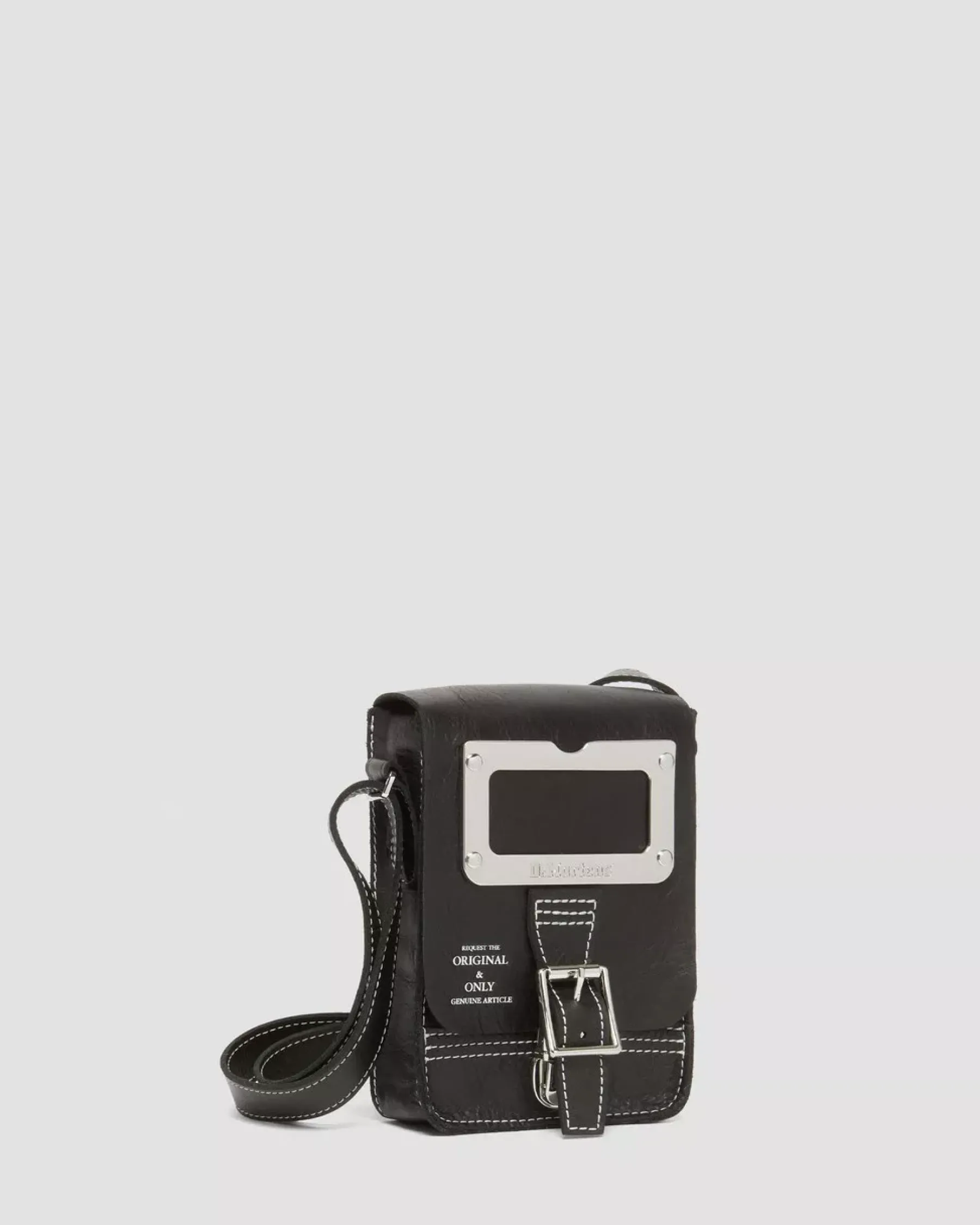 Accessories|Bags>Dr. Martens Overdrive Leather Vertical Crossbody Bag Black — Overdrive