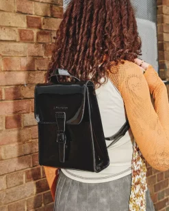 Accessories|Bags>Dr. Martens Patent Leather Mini Backpack Black — Patent Leather