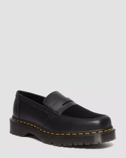 Sale|Originals>Dr. Martens Penton Bex Square Toe Hair-On & Leather Loafers BLACK — Lucido + Hair On
