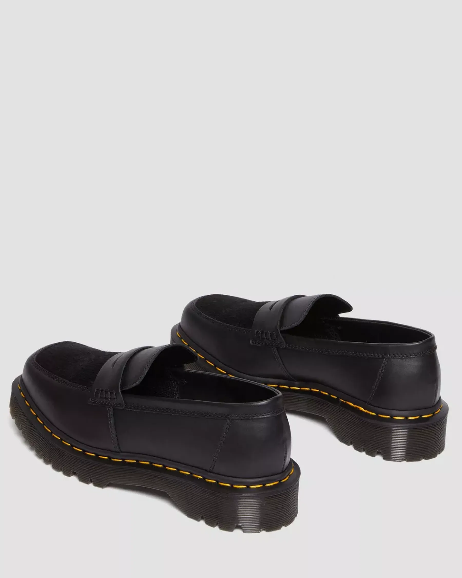 Sale|Originals>Dr. Martens Penton Bex Square Toe Hair-On & Leather Loafers BLACK — Lucido + Hair On