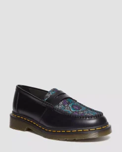 Sale|Originals>Dr. Martens Penton Floral Jacquard Loafers BLACK+FLORAL