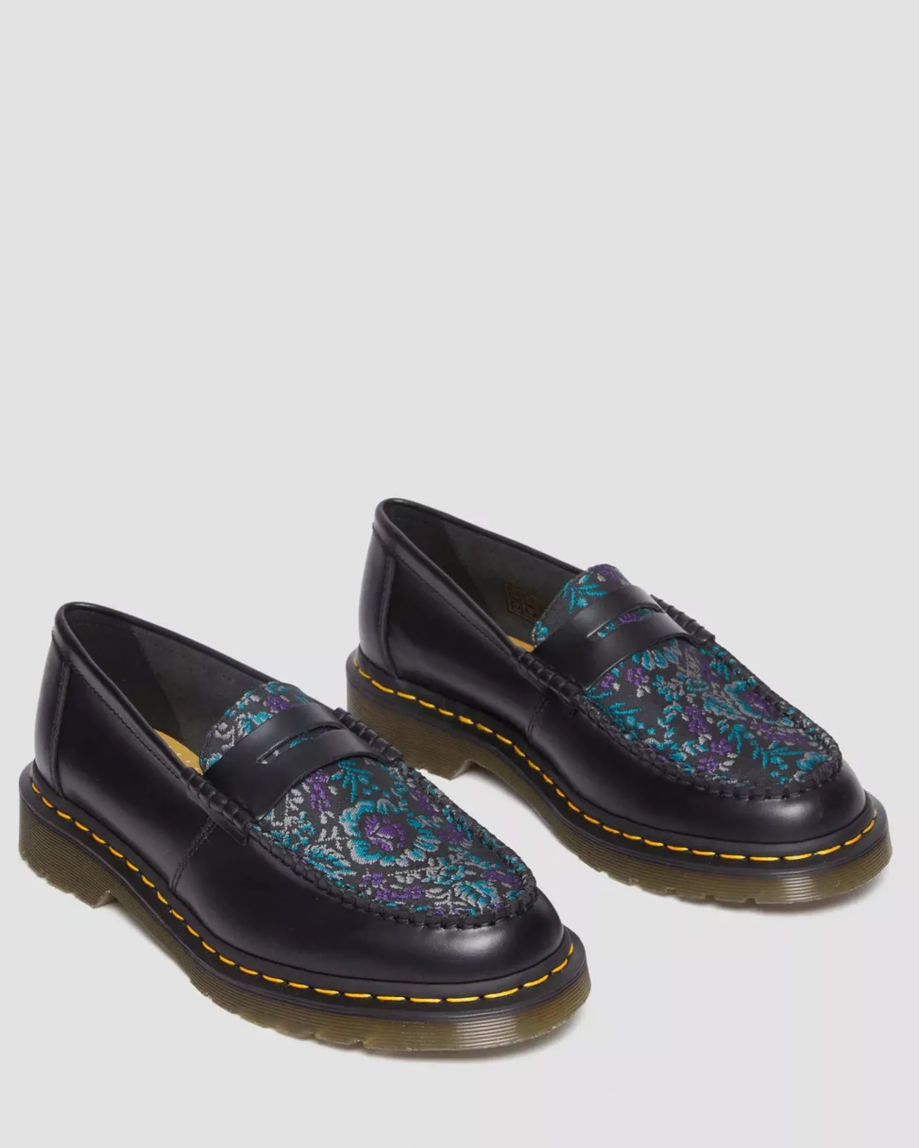 Sale|Originals>Dr. Martens Penton Floral Jacquard Loafers BLACK+FLORAL