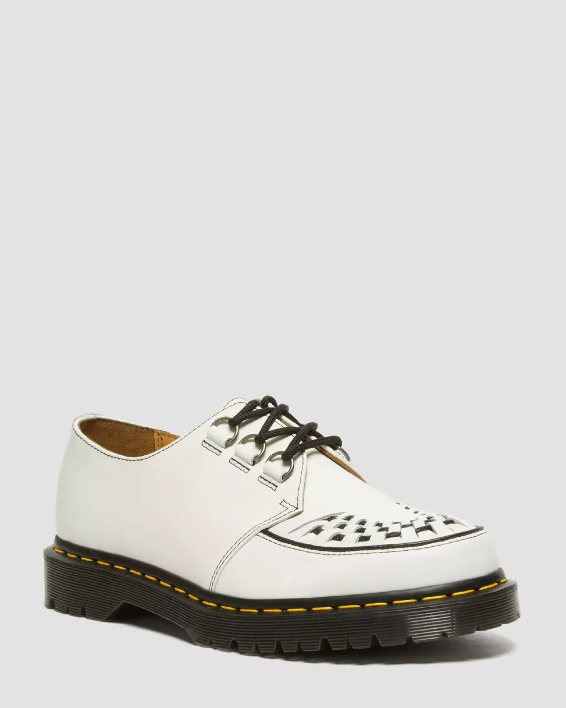 Originals|Shoes>Dr. Martens Ramsey Smooth Leather Creepers White — Smooth Leather