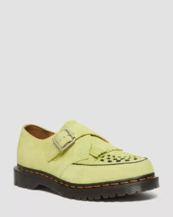 Originals|Shoes>Dr. Martens Ramsey Suede Kiltie Buckle Creepers Lime Green — Desert Oasis Suede