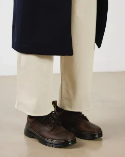 Shoes|Oxfords>Dr. Martens Reeder Crazy Horse Leather Utility Shoes Dark Brown — Crazy Horse