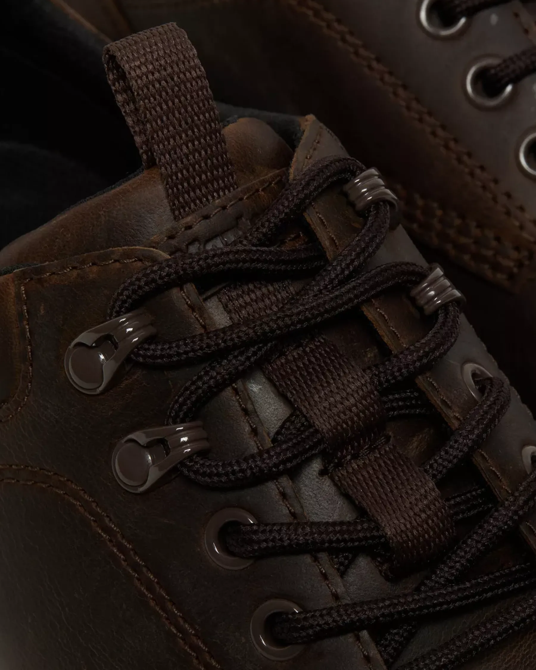 Shoes|Oxfords>Dr. Martens Reeder Crazy Horse Leather Utility Shoes Dark Brown — Crazy Horse