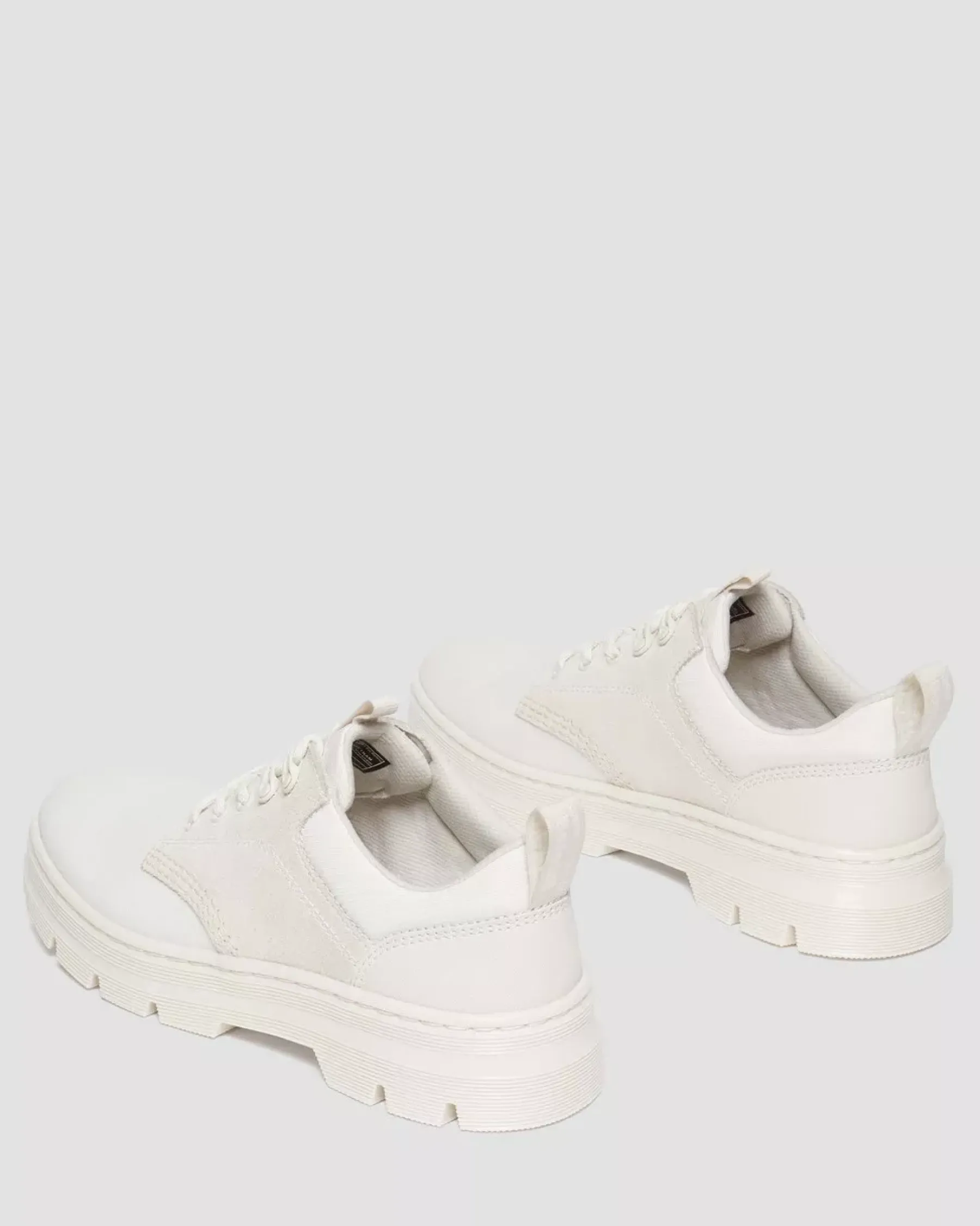 Shoes|Shoes>Dr. Martens Reeder Suede & Poly Utility Shoes Off White+Natural — Poly Ripstop + Eh Suede + Ajax