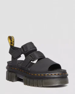 Sale|Platform Sandals>Dr. Martens Ricki Leather 3-Strap Platform Sandals Black — Ajax+Extra Tough 50/50