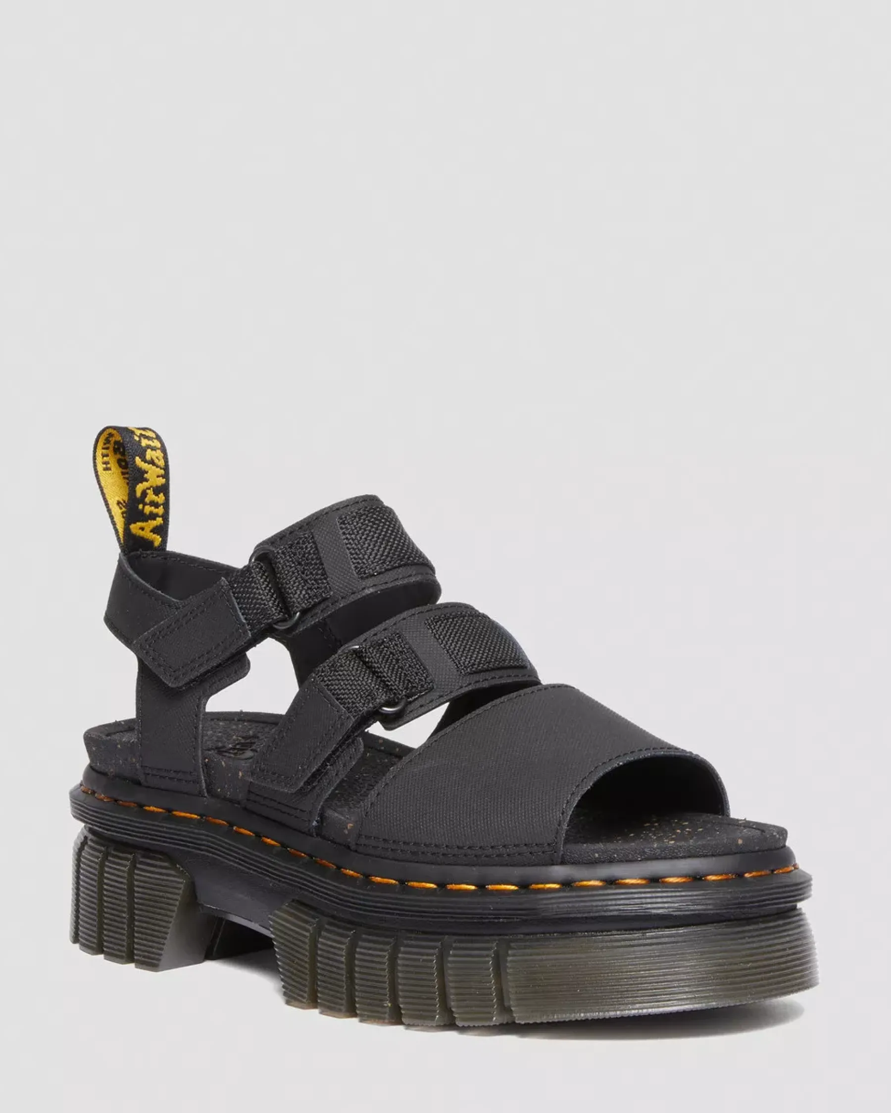 Sale|Platform Sandals>Dr. Martens Ricki Leather 3-Strap Platform Sandals Black — Ajax+Extra Tough 50/50