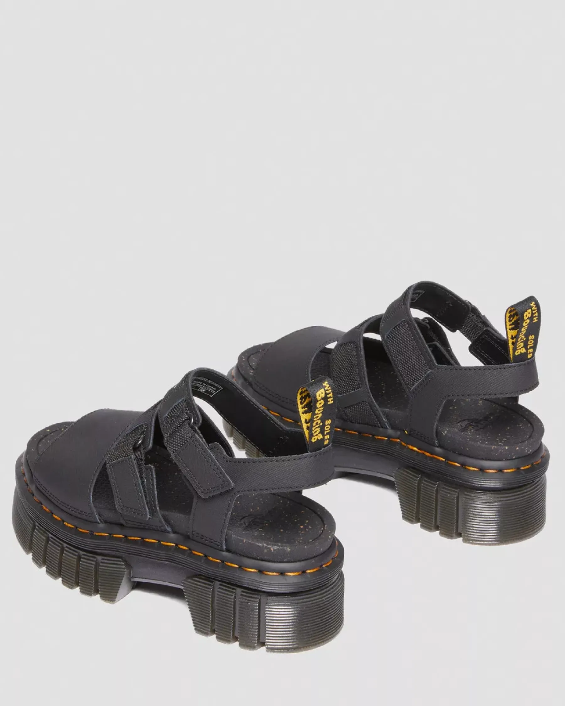 Sale|Platform Sandals>Dr. Martens Ricki Leather 3-Strap Platform Sandals Black — Ajax+Extra Tough 50/50