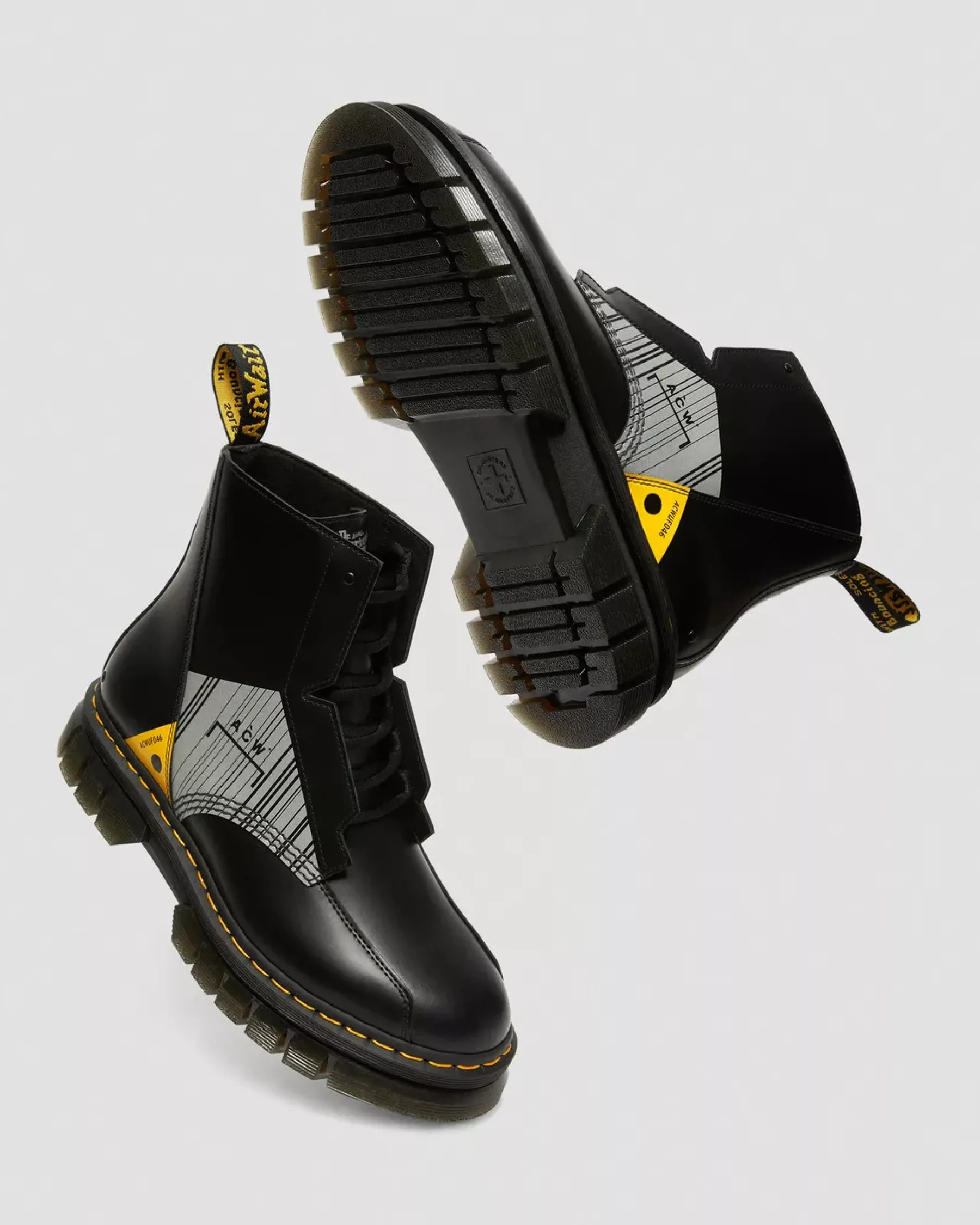 Sale|Platform Boots>Dr. Martens Rikard A-Cold-Wall* Leather Platform Boots Black — Smooth Leather