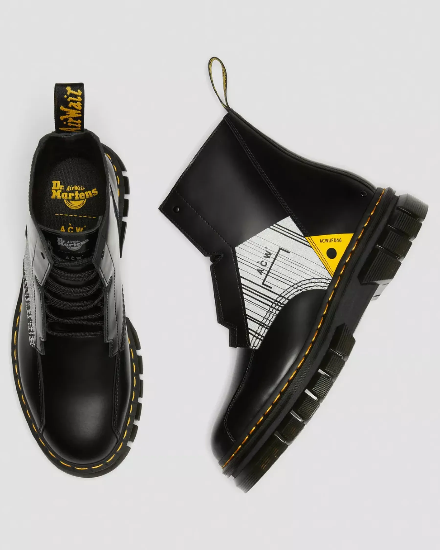 Sale|Platform Boots>Dr. Martens Rikard A-Cold-Wall* Leather Platform Boots Black — Smooth Leather