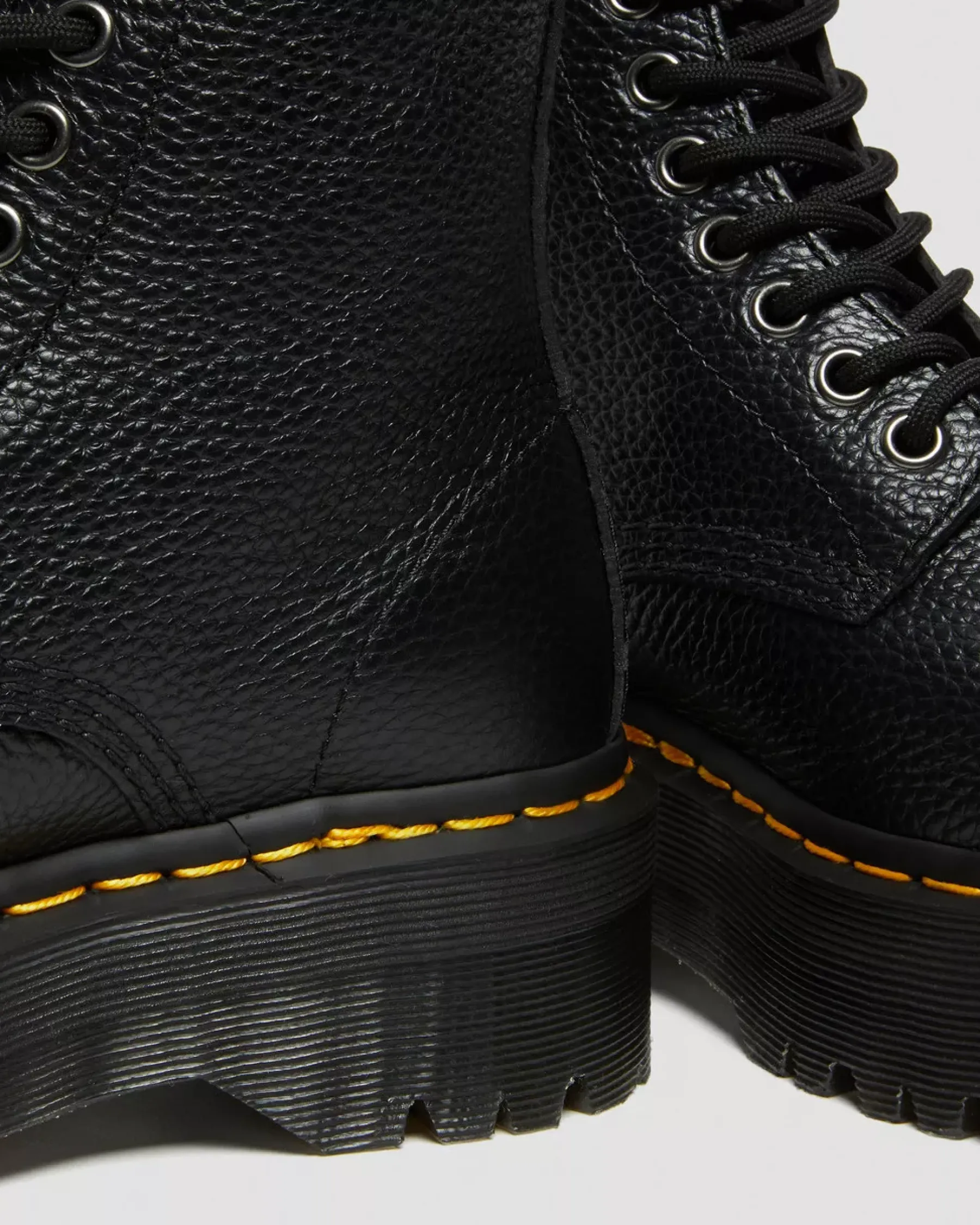 Bestsellers|Platform Boots>Dr. Martens Sinclair Milled Nappa Leather Platform Boots Black — Milled Nappa