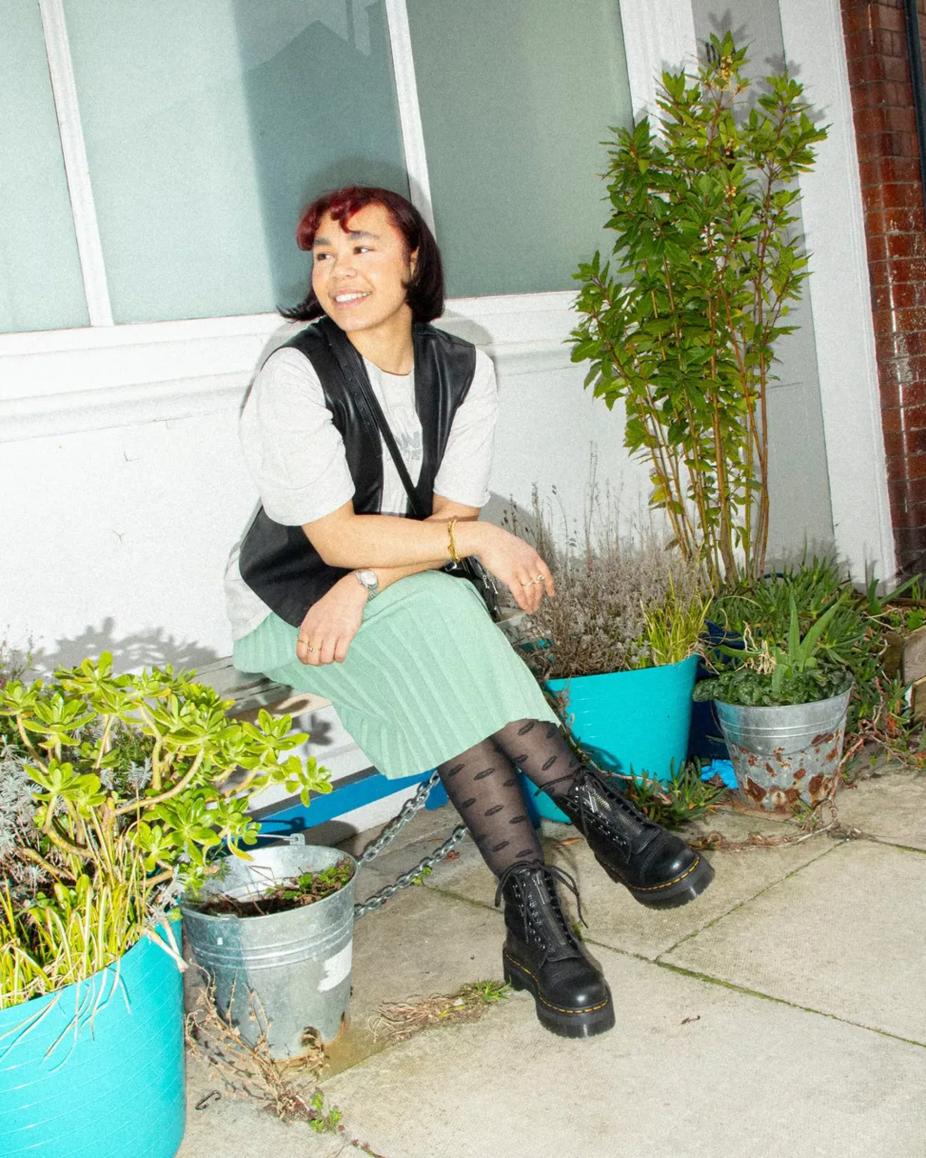 Bestsellers|Platform Boots>Dr. Martens Sinclair Milled Nappa Leather Platform Boots Black — Milled Nappa