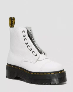 Sale|Platform Boots>Dr. Martens Sinclair Milled Nappa Leather Platform Boots White — Milled Nappa