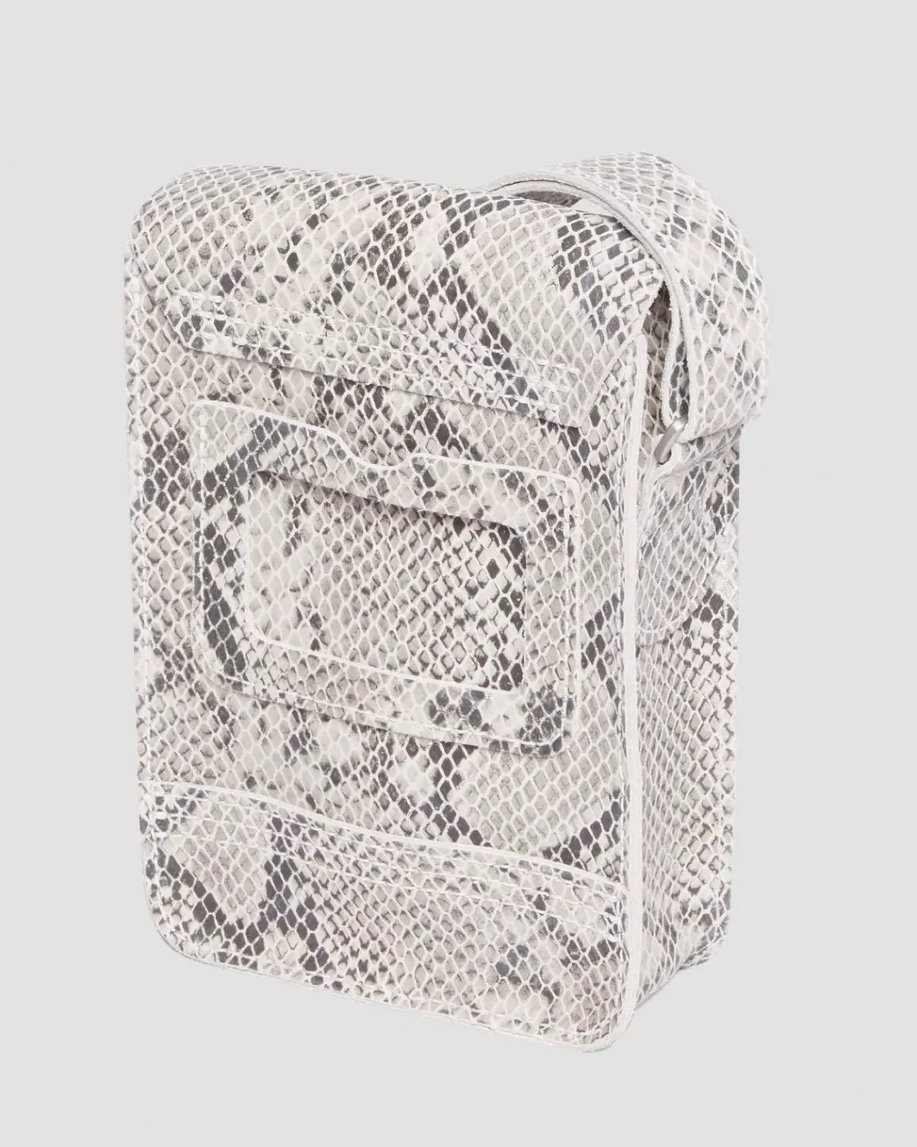 Accessories|Bags>Dr. Martens Snake Print Leather Vertical Crossbody Bag Sand+Black — Python Print Suede