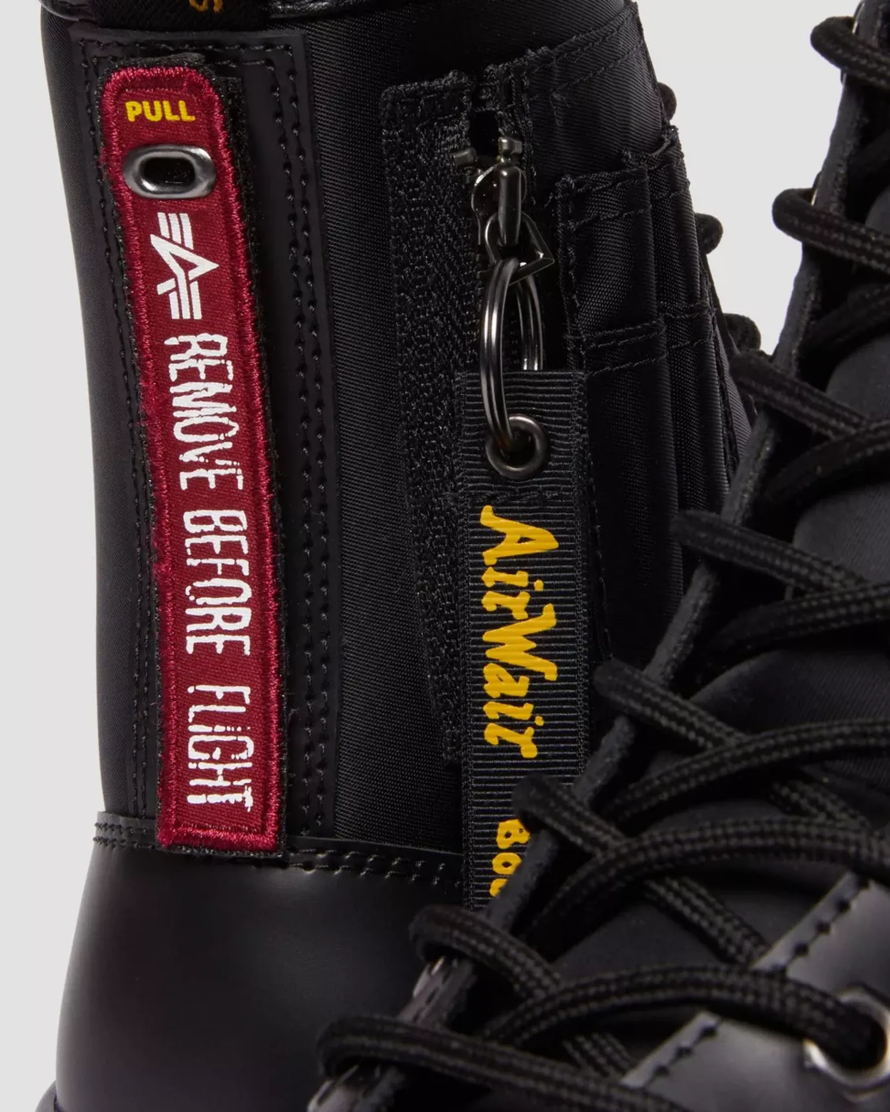 Casual Boots|Ankle Boots>Dr. Martens Tarik Alpha Industries Leather & Nylon Utility Boots Black