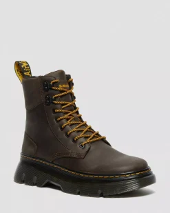 Sale|Casual Boots>Dr. Martens Tarik Crazy Horse Leather Utility Boots Dark Brown — Crazy Horse
