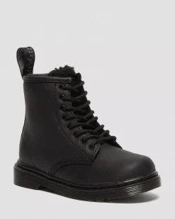Winter Boots|Toddler / 2-4 Years>Dr. Martens Toddler 1460 Faux Fur Lined Boots Black — Republic Waterproof
